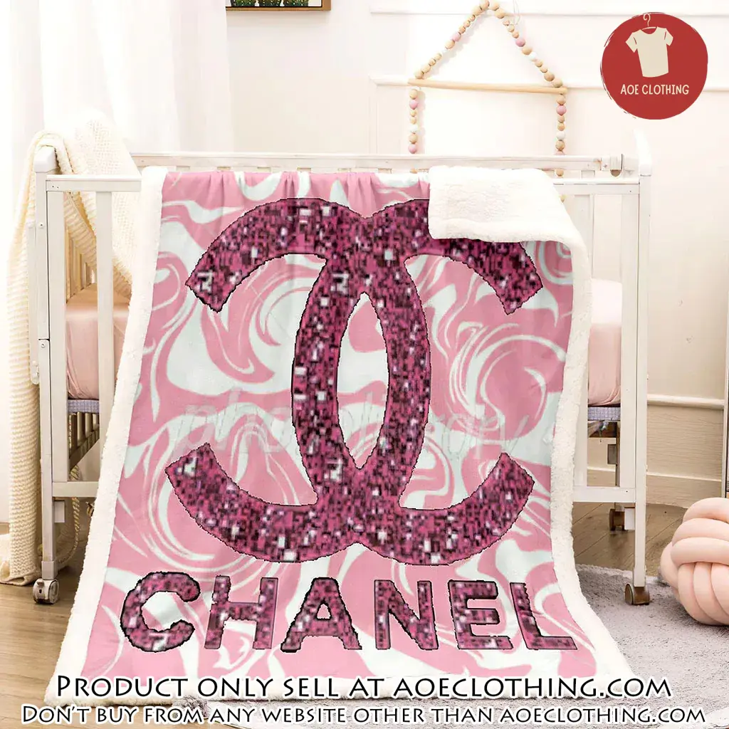 Chanel pinky luxury brand premium blanket fleece home decor aoe0837708